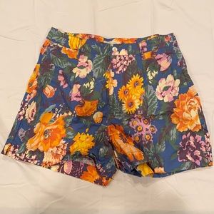 UO Floral High Waisted Shorts